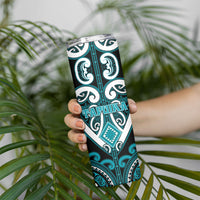 Custom Aotearoa Tapuika Skinny Tumbler Maori Tribal Pattern LT05 - Polynesian Pride