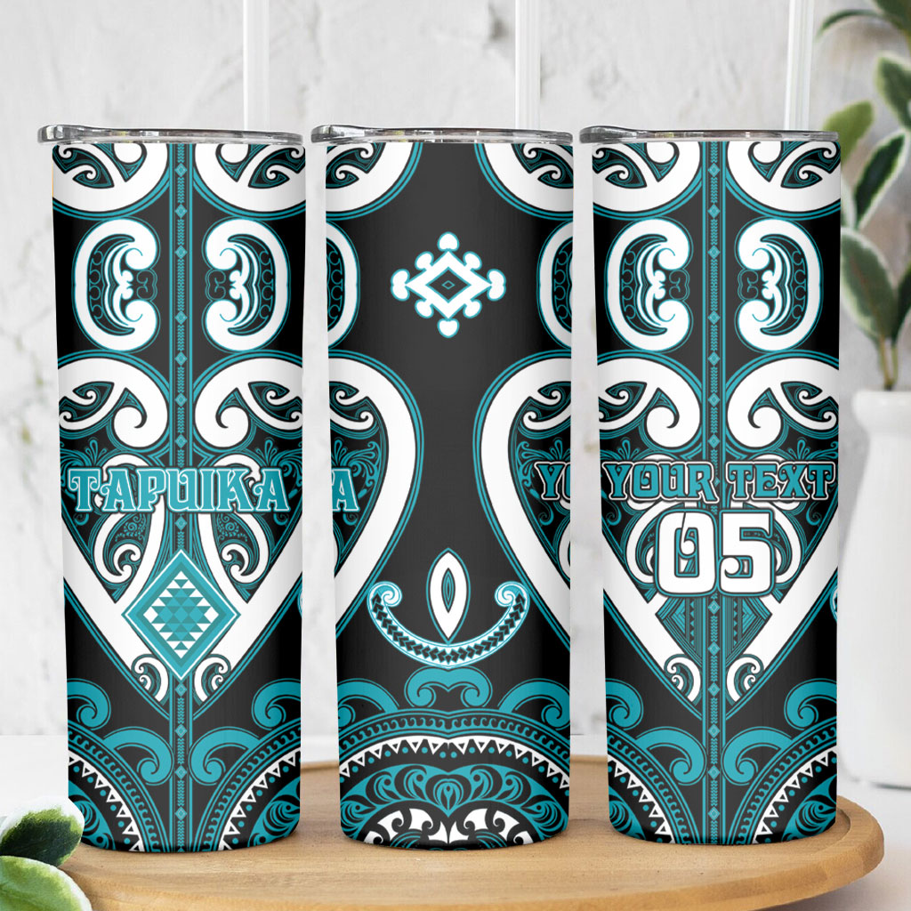 Custom Aotearoa Tapuika Skinny Tumbler Maori Tribal Pattern LT05 - Polynesian Pride