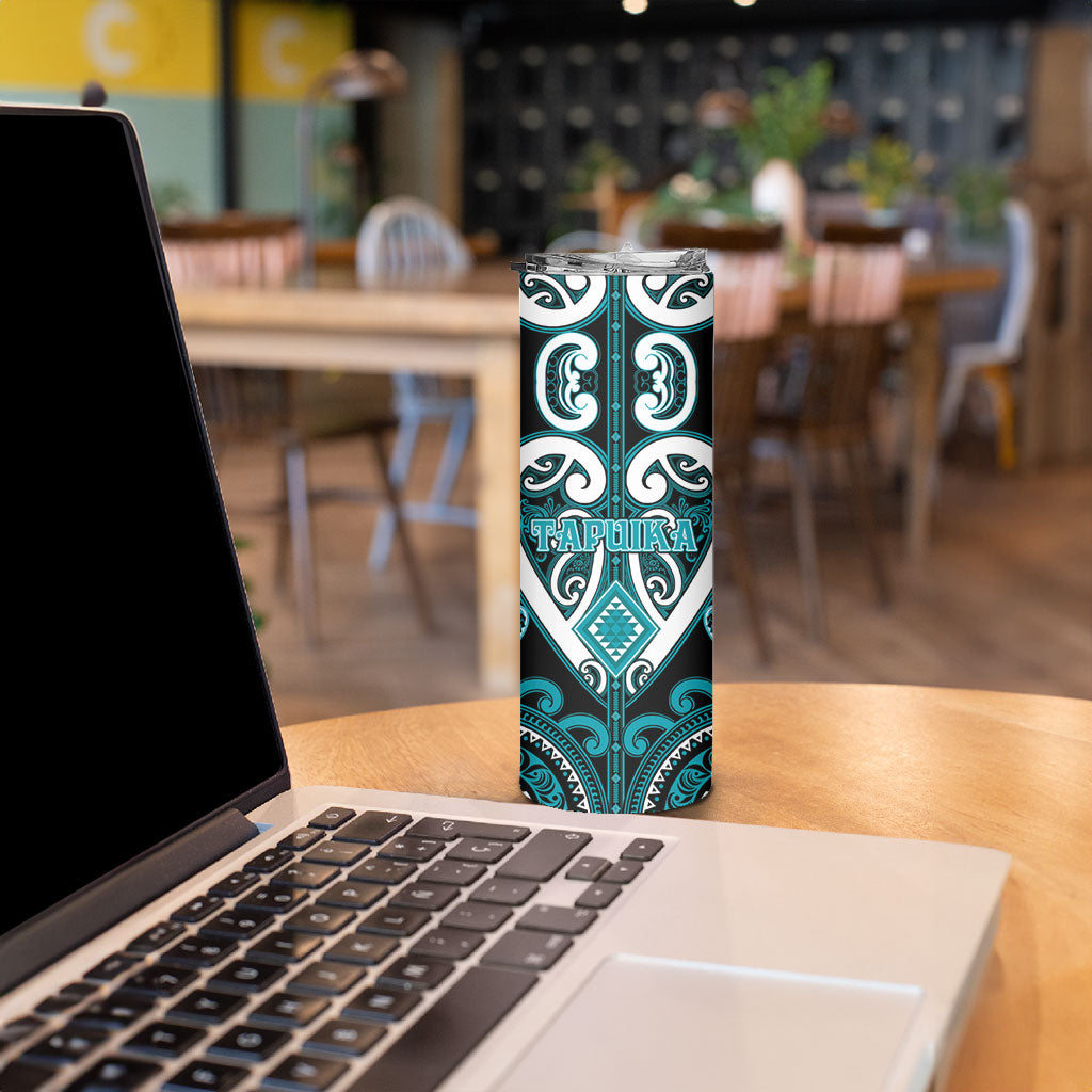 Custom Aotearoa Tapuika Skinny Tumbler Maori Tribal Pattern LT05 - Polynesian Pride