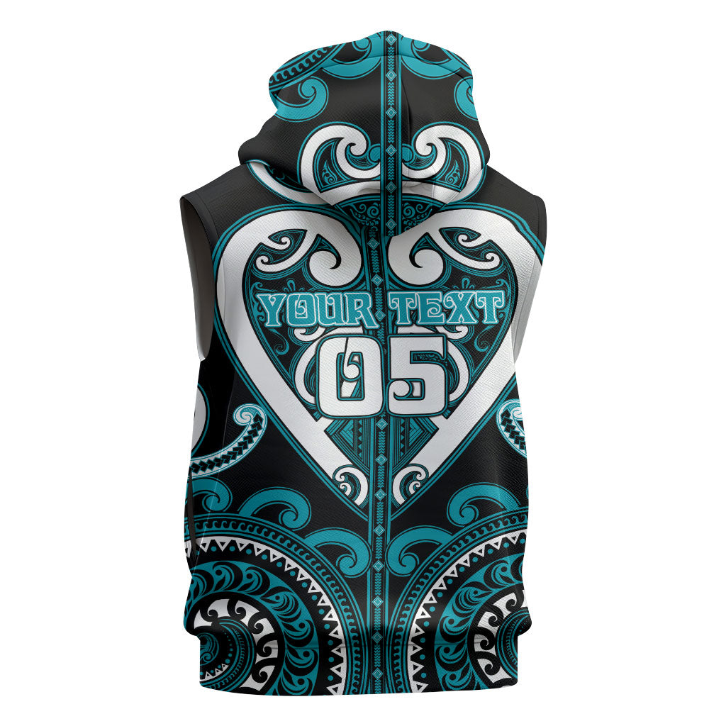 Custom Aotearoa Tapuika Sleeveless Hoodie Maori Tribal Pattern LT05 - Polynesian Pride