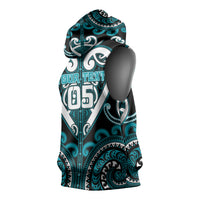 Custom Aotearoa Tapuika Sleeveless Hoodie Maori Tribal Pattern LT05 - Polynesian Pride
