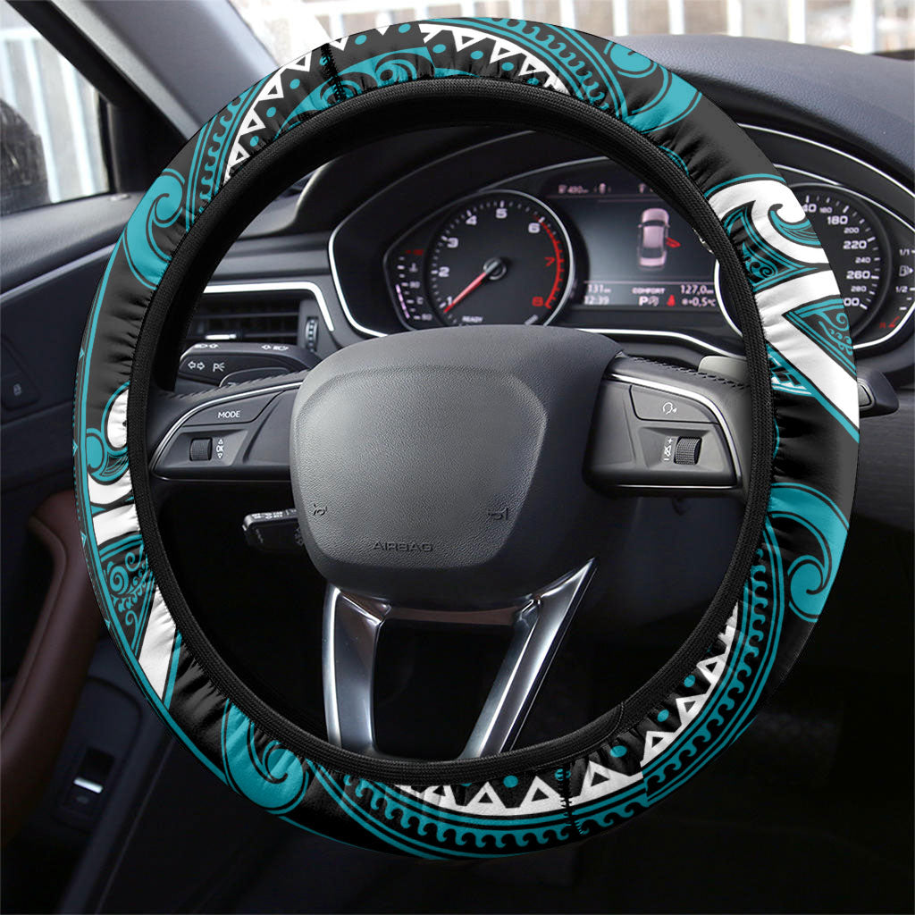 Aotearoa Tapuika Steering Wheel Cover Maori Tribal Pattern LT05 - Polynesian Pride