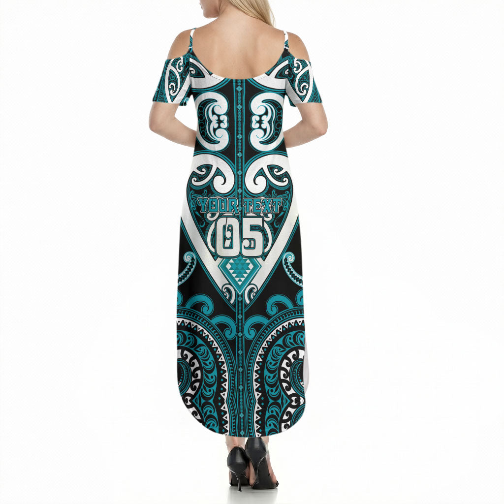 Custom Aotearoa Tapuika Summer Maxi Dress Maori Tribal Pattern LT05 - Polynesian Pride