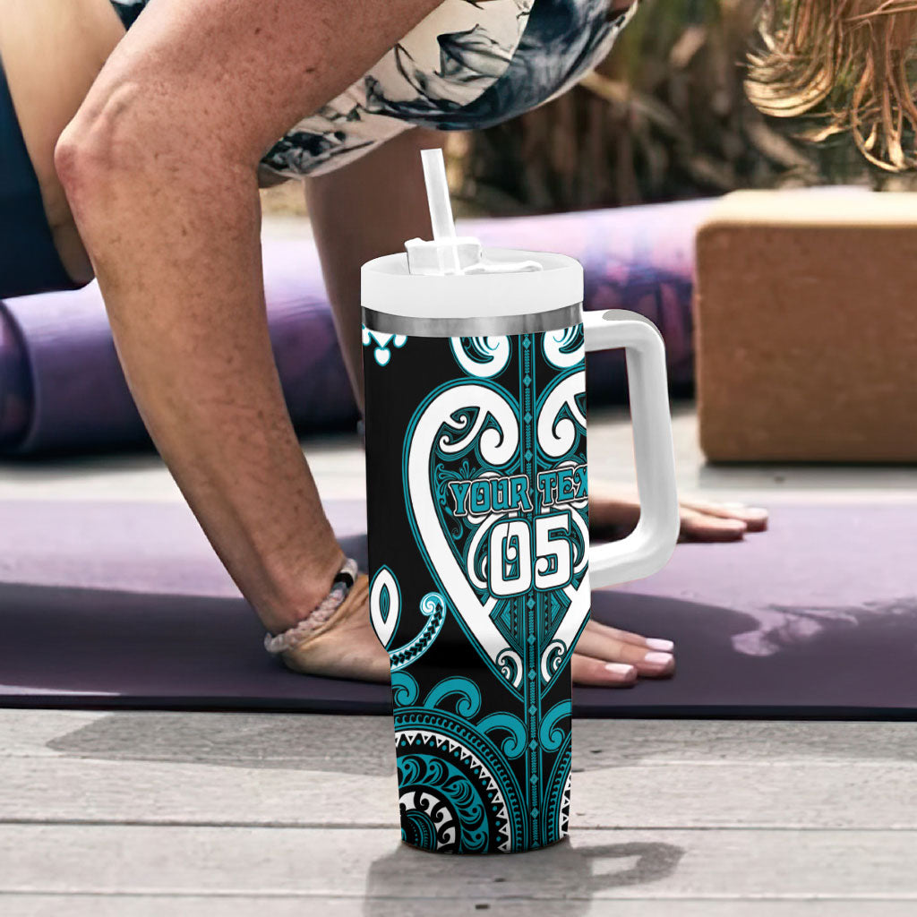 Custom Aotearoa Tapuika Tumbler With Handle Maori Tribal Pattern LT05 - Polynesian Pride
