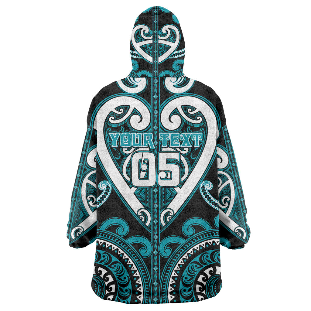 Custom Aotearoa Tapuika Wearable Blanket Hoodie Maori Tribal Pattern LT05 - Polynesian Pride