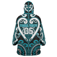 Custom Aotearoa Tapuika Wearable Blanket Hoodie Maori Tribal Pattern LT05 - Polynesian Pride
