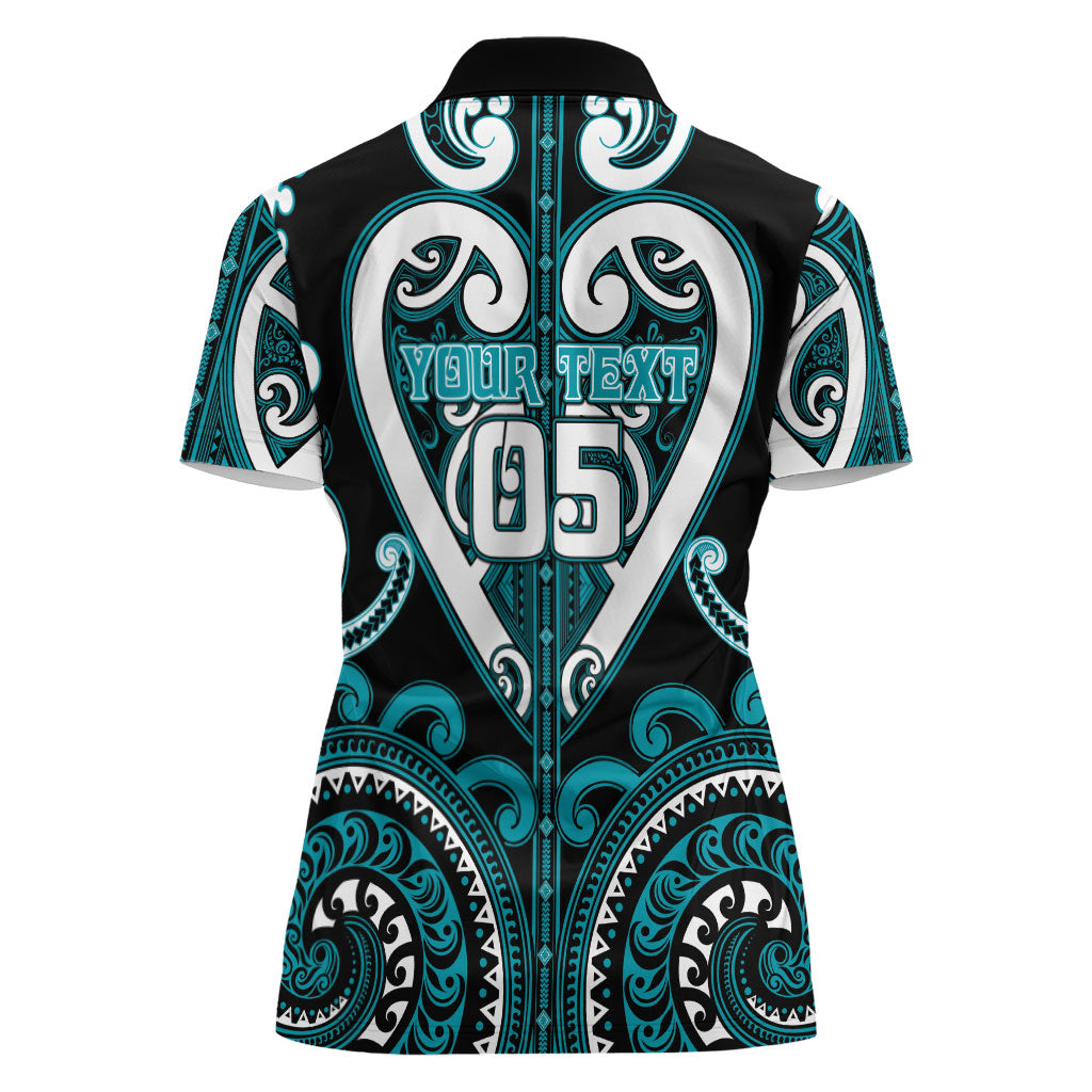 Custom Aotearoa Tapuika Women Polo Shirt Maori Tribal Pattern LT05 - Polynesian Pride