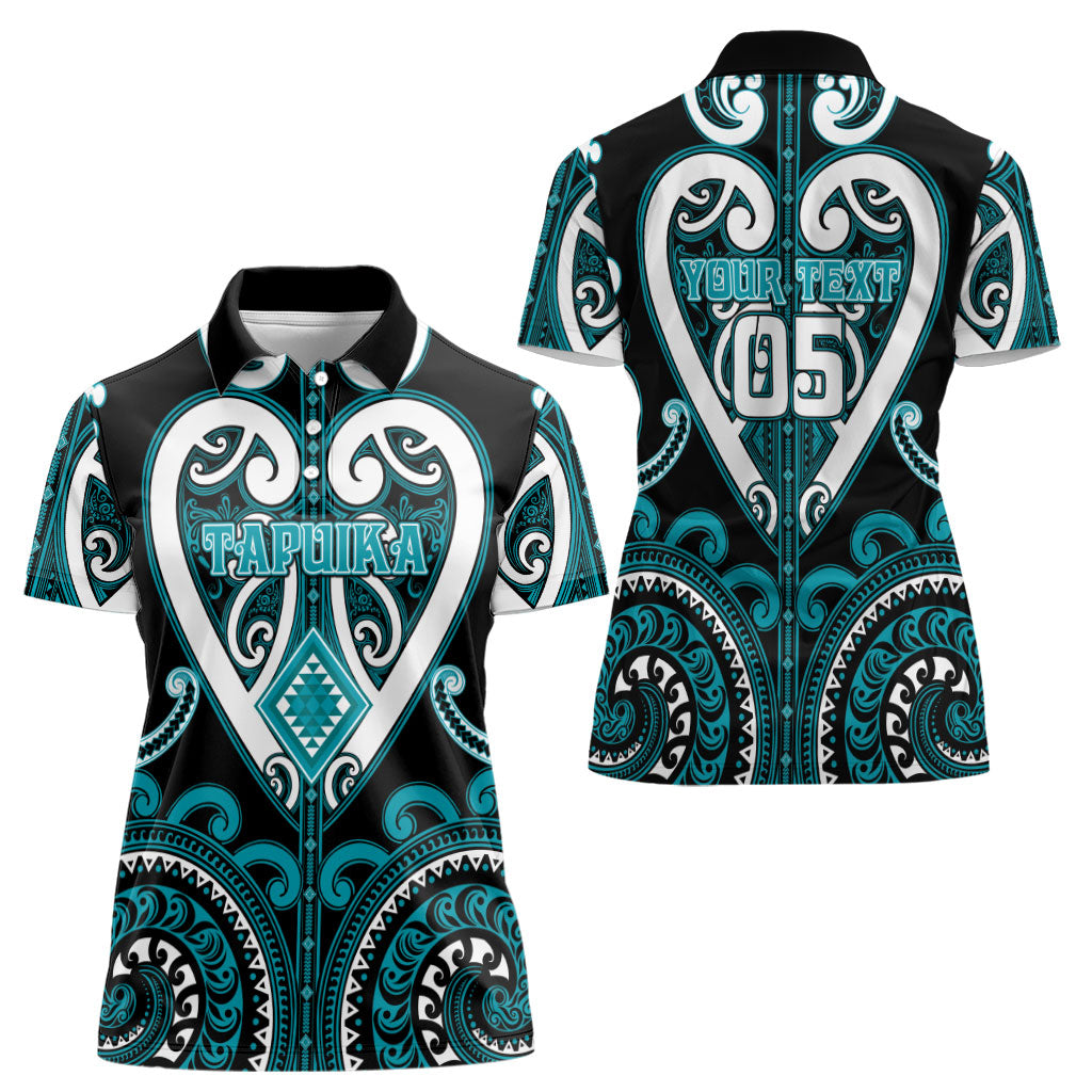 Custom Aotearoa Tapuika Women Polo Shirt Maori Tribal Pattern LT05 - Polynesian Pride