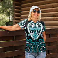 Custom Aotearoa Tapuika Women Polo Shirt Maori Tribal Pattern LT05 - Polynesian Pride
