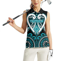 Custom Aotearoa Tapuika Women Sleeveless Polo Shirt Maori Tribal Pattern LT05 - Polynesian Pride