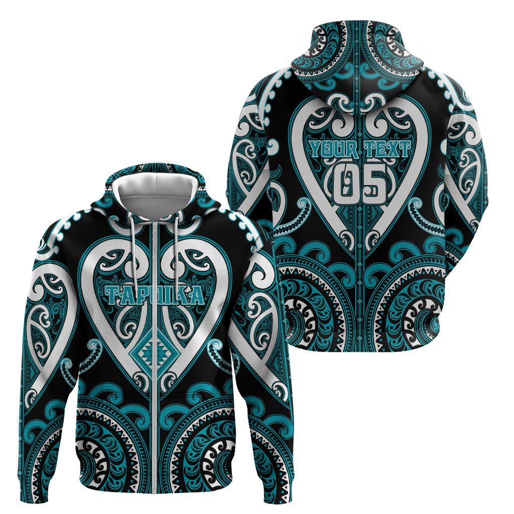 Custom Aotearoa Tapuika Zip Hoodie Maori Tribal Pattern LT05 - Polynesian Pride