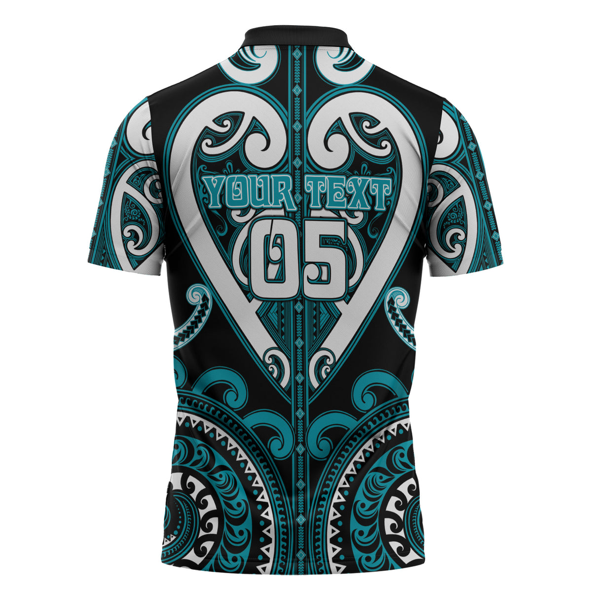 Custom Aotearoa Tapuika Zipper Polo Shirt Maori Tribal Pattern LT05 - Polynesian Pride