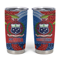 Personalised Samoa Tumbler Cup Teuila Torch Ginger Mix Polynesian Tribal LT05 Blue - Polynesian Pride