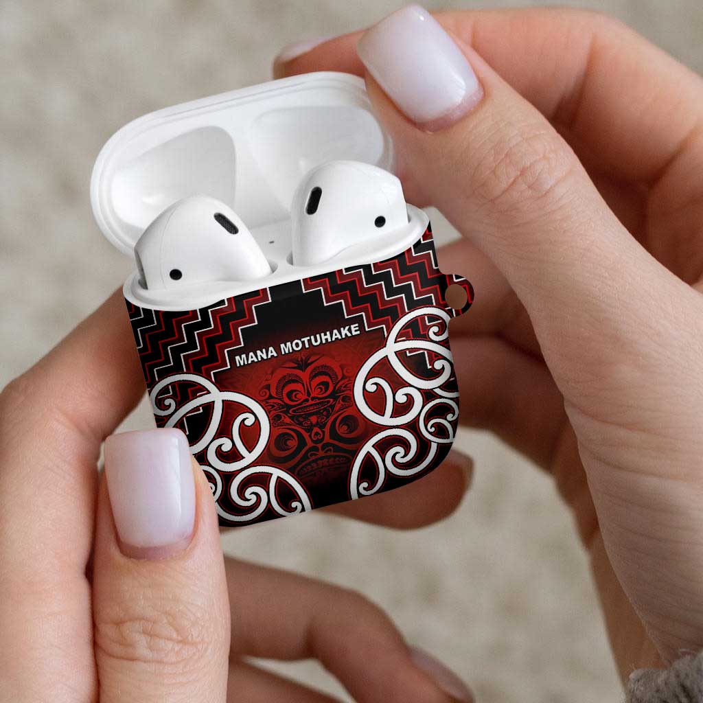 Aotearoa Mana Motuhake AirPods Case Poutama With Maori Pattern - Polynesian Pride