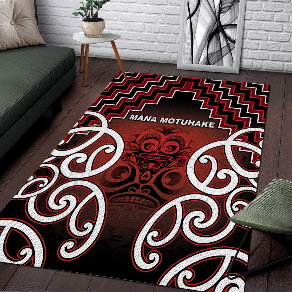 Aotearoa Mana Motuhake Area Rug Poutama With Maori Pattern - Polynesian Pride