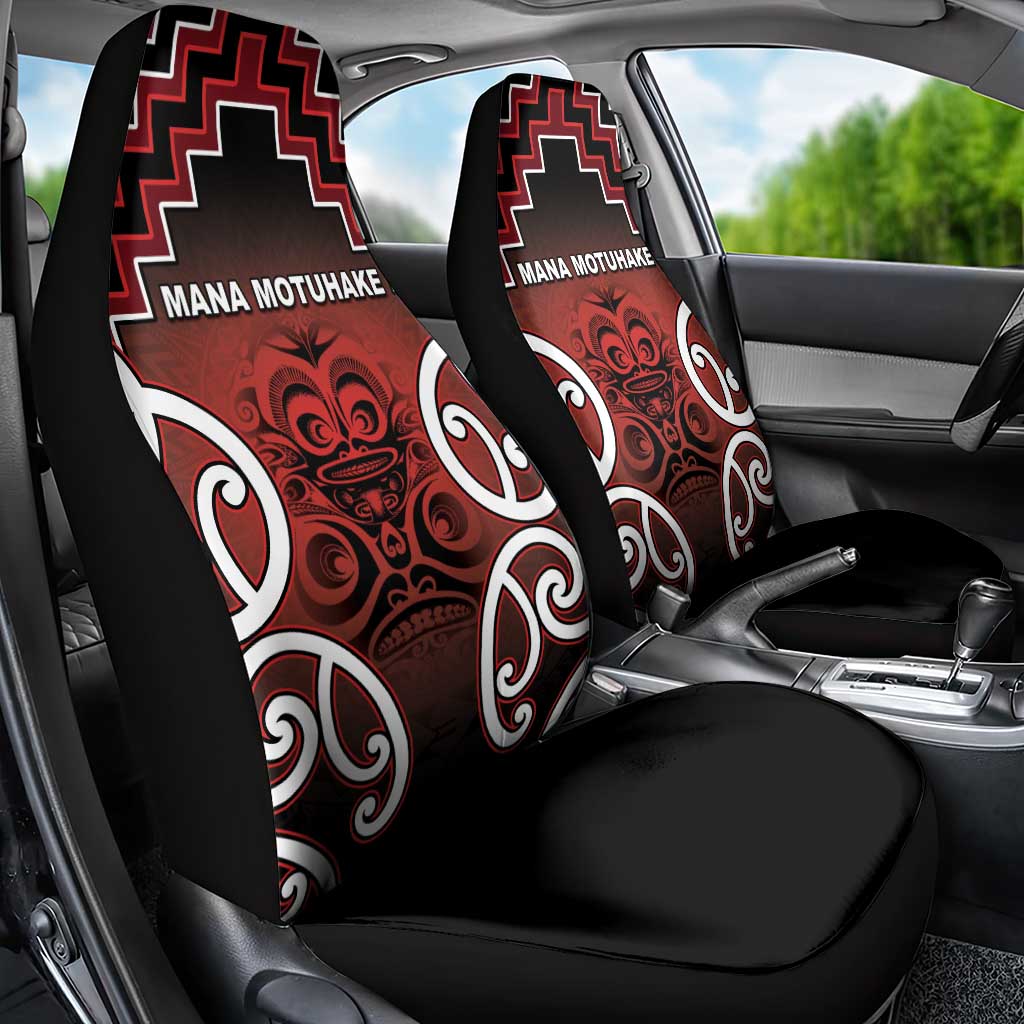 Aotearoa Mana Motuhake Car Seat Cover Poutama With Maori Pattern - Polynesian Pride