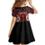 Personalised Aotearoa Mana Motuhake Family Matching Off Shoulder Short Dress and Hawaiian Shirt Poutama With Maori Pattern - Polynesian Pride