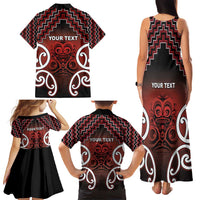 Personalised Aotearoa Mana Motuhake Family Matching Tank Maxi Dress and Hawaiian Shirt Poutama With Maori Pattern LT05 - Polynesian Pride
