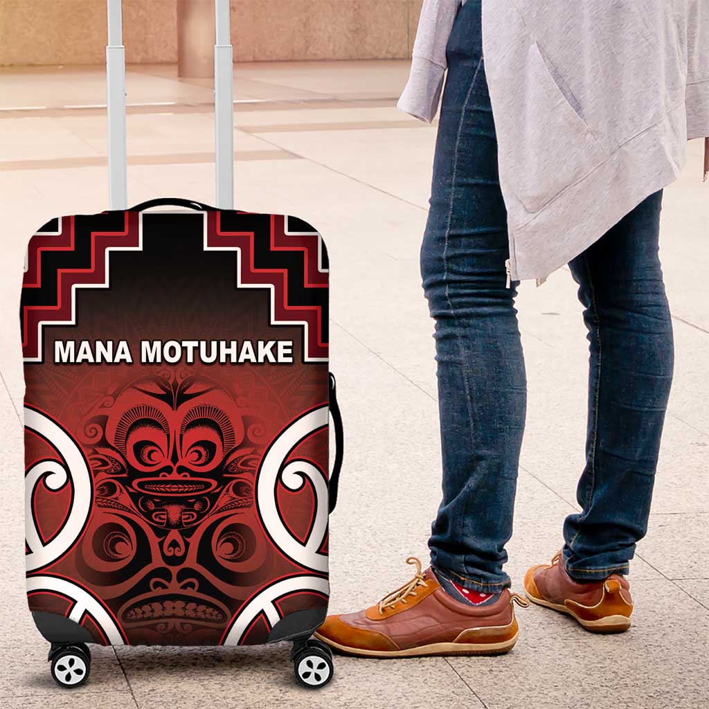 Aotearoa Mana Motuhake Luggage Cover Poutama With Maori Pattern - Polynesian Pride