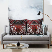 Aotearoa Mana Motuhake Pillow Cover Poutama With Maori Pattern - Polynesian Pride