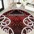 Aotearoa Mana Motuhake Round Carpet Poutama With Maori Pattern - Polynesian Pride