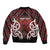 Personalised Aotearoa Mana Motuhake Sleeve Zip Bomber Jacket Poutama With Maori Pattern - Polynesian Pride
