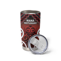 Personalised Aotearoa Mana Motuhake Tumbler Cup Poutama With Maori Pattern LT05 - Polynesian Pride