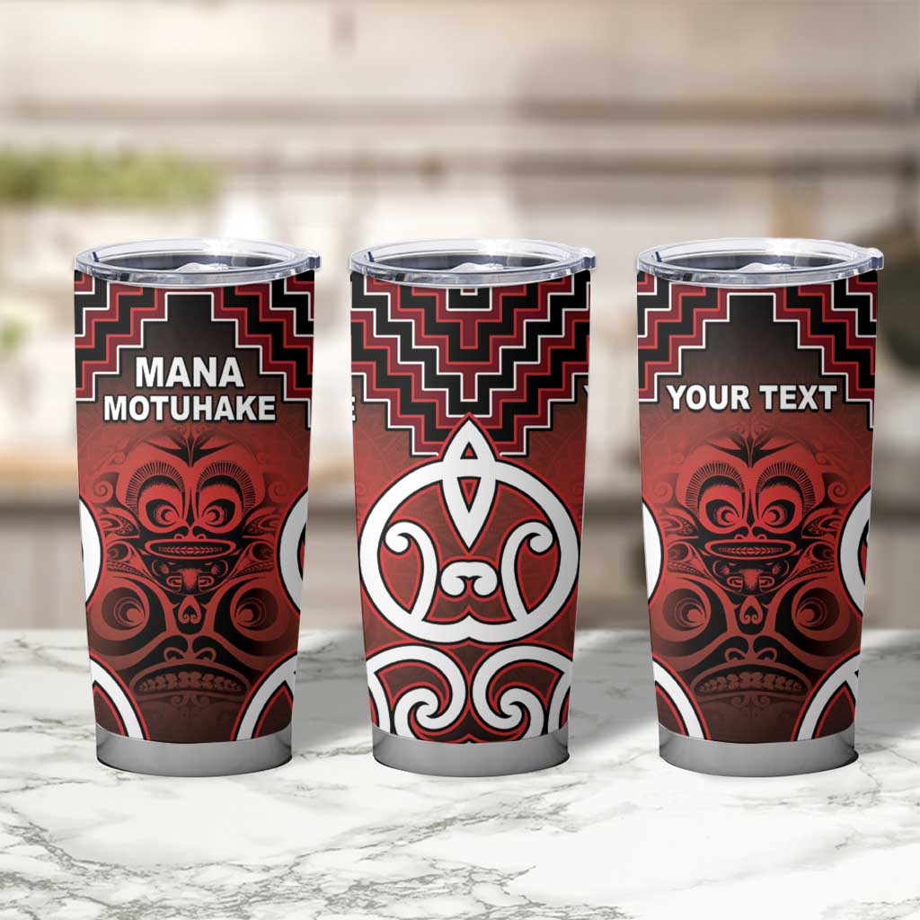 Personalised Aotearoa Mana Motuhake Tumbler Cup Poutama With Maori Pattern LT05 - Polynesian Pride