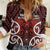 Personalised Aotearoa Mana Motuhake Women Casual Shirt Poutama With Maori Pattern - Polynesian Pride