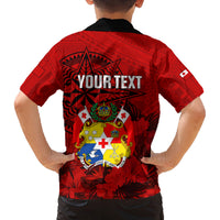 Personalized Tonga King Tupou I Day Family Matching Puletasi Dress and Hawaiian Shirt Tropical Flowers With Ngatu Pattern LT05 - Polynesian Pride