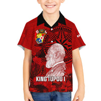 personalized-tonga-king-tupou-i-day-kid-hawaiian-shirt-tropical-flowers-with-ngatu-pattern