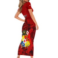 personalized-tonga-king-tupou-i-day-short-sleeve-bodycon-dress-tropical-flowers-with-ngatu-pattern