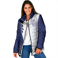 Custom Fiji Queen Victoria School Padded Jacket 120 Years Anniversary LT05 Women White - Polynesian Pride