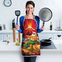 Hawaii Volcano Christmas Apron Hula Santa And Monk Seal LT05 - Polynesian Pride