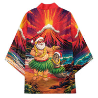 Hawaii Volcano Christmas Kimono Hula Santa And Monk Seal LT05 - Polynesian Pride