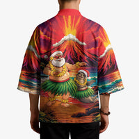 Hawaii Volcano Christmas Kimono Hula Santa And Monk Seal LT05 - Polynesian Pride
