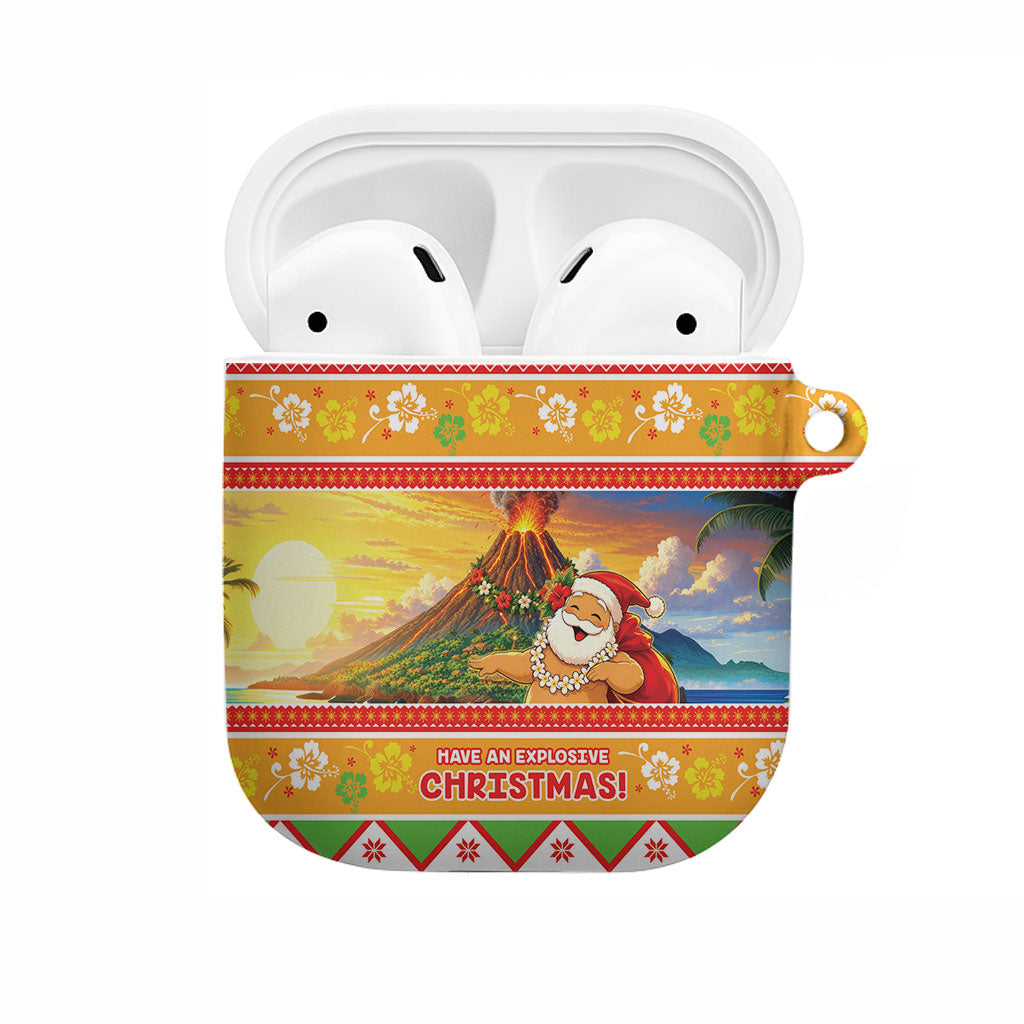 Hawaii Volcano Christmas AirPods Case Have An Explosive Christmas LT05 Red - Polynesian Pride