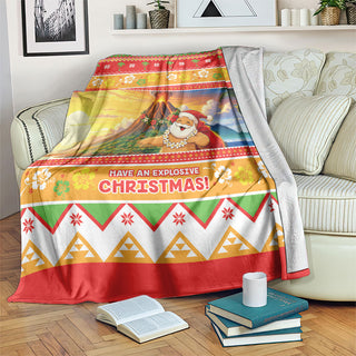 Hawaii Volcano Christmas Blanket Have An Explosive Christmas LT05 - Youth / 110cm x 140cm / Red