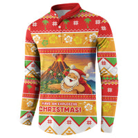 Hawaii Volcano Christmas Button Sweatshirt Have An Explosive Christmas LT05 - Polynesian Pride