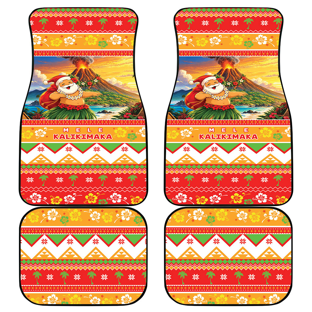 Hawaii Volcano Christmas Car Mats Have An Explosive Christmas LT05 - Polynesian Pride