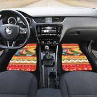 Hawaii Volcano Christmas Car Mats Have An Explosive Christmas LT05 Set 2pcs - Front Red - Polynesian Pride