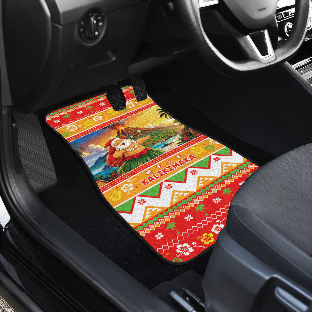 Hawaii Volcano Christmas Car Mats Have An Explosive Christmas LT05 - Polynesian Pride
