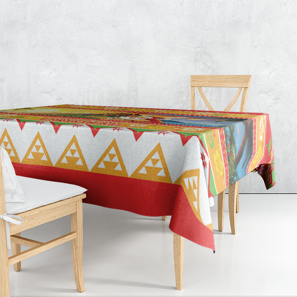 Hawaii Volcano Christmas Tablecloth Have An Explosive Christmas LT05 - Polynesian Pride
