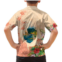 Hawaii Kauai Na Pali Coast Landscape Family Matching Mermaid Dress and Hawaiian Shirt LT05 - Polynesian Pride