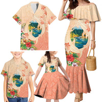 Hawaii Kauai Na Pali Coast Landscape Family Matching Mermaid Dress and Hawaiian Shirt LT05 - Polynesian Pride