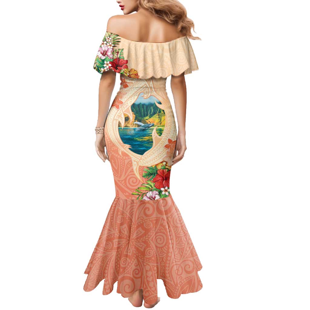Hawaii Kauai Na Pali Coast Landscape Family Matching Mermaid Dress and Hawaiian Shirt LT05 - Polynesian Pride