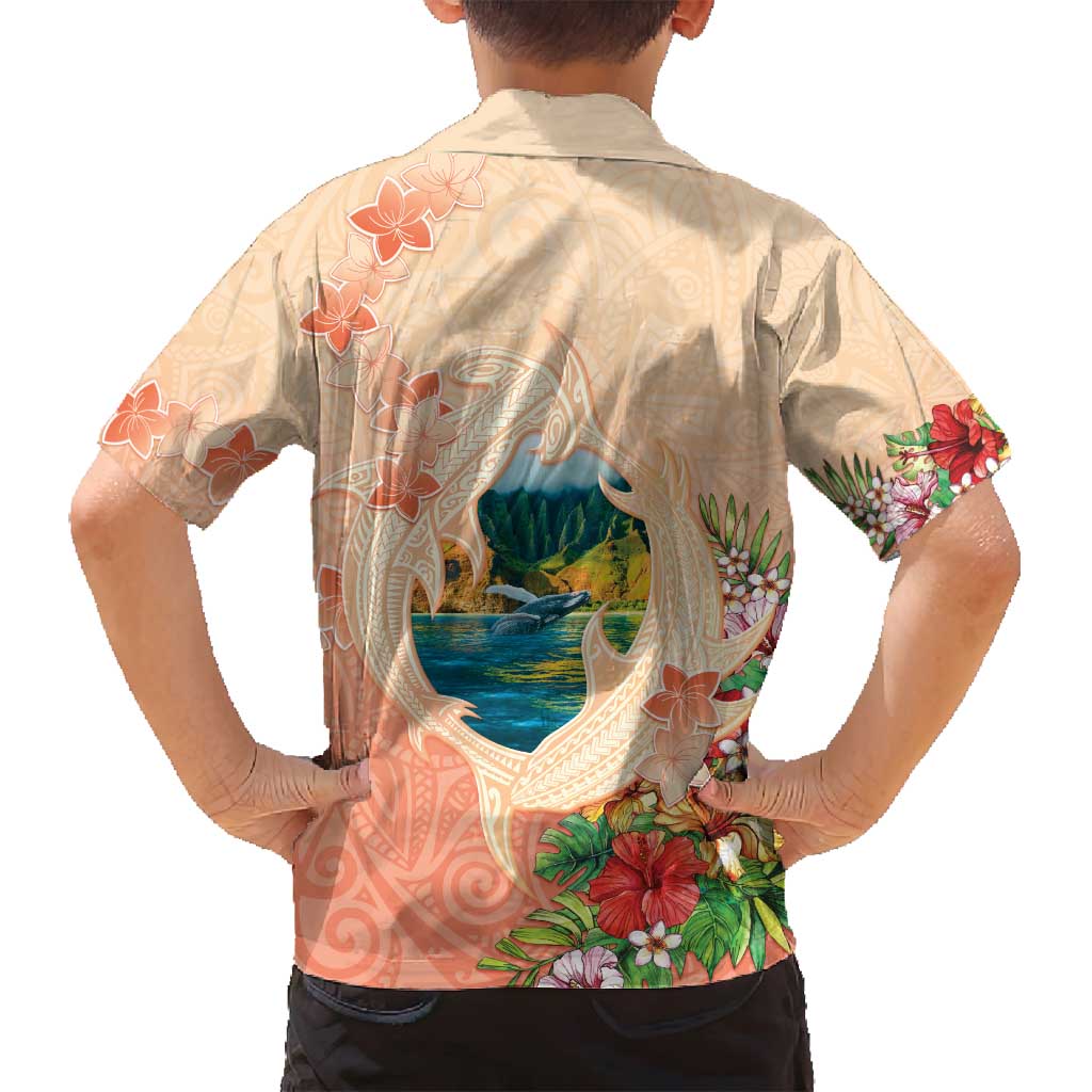 Hawaii Kauai Na Pali Coast Landscape Family Matching Off Shoulder Maxi Dress and Hawaiian Shirt LT05 - Polynesian Pride