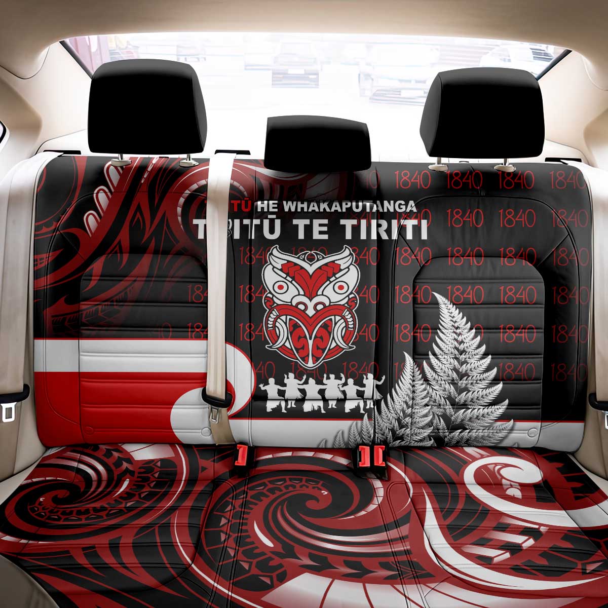 Aotearoa Toitu He Whakaputanga Back Car Seat Cover Toitu Te Tiriti O Waitangi LT05 - Polynesian Pride