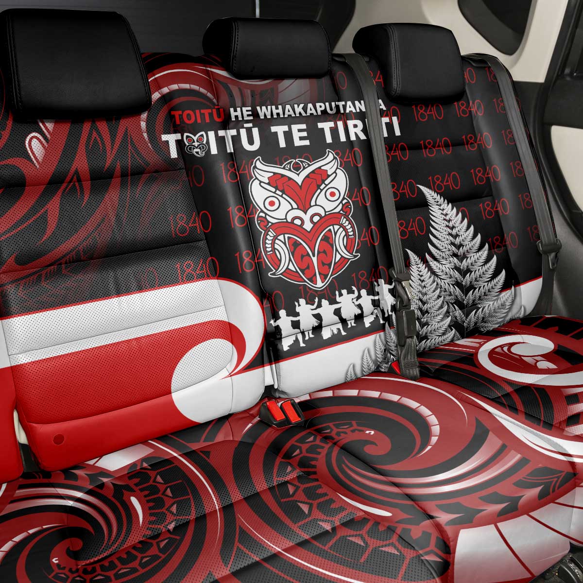 Aotearoa Toitu He Whakaputanga Back Car Seat Cover Toitu Te Tiriti O Waitangi LT05 - Polynesian Pride
