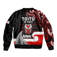 Aotearoa Toitu He Whakaputanga Bomber Jacket Toitu Te Tiriti O Waitangi